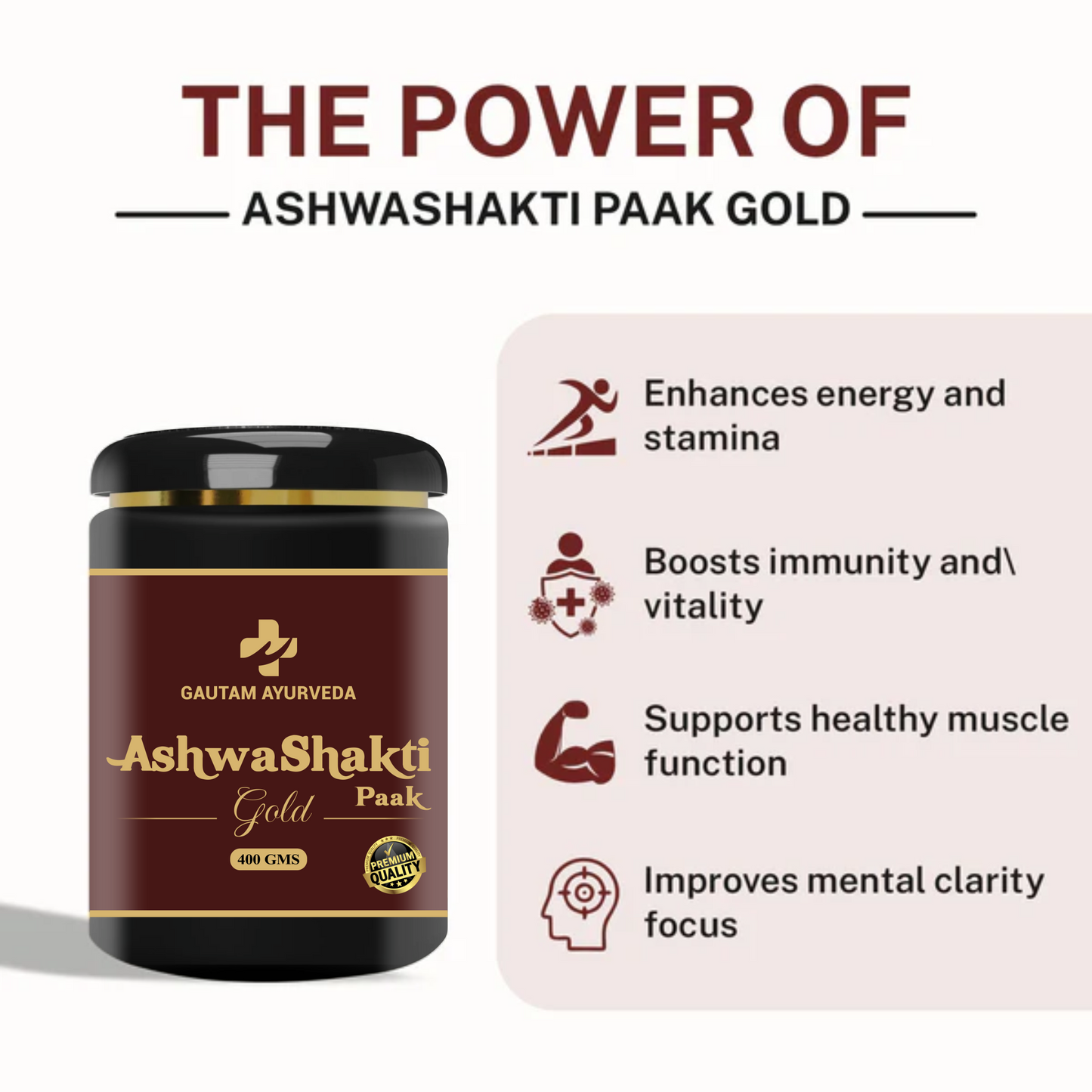 Ashwashakti Paak Gold | Men's Daily Wellness Support